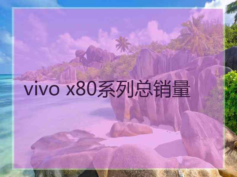 vivo x80系列总销量