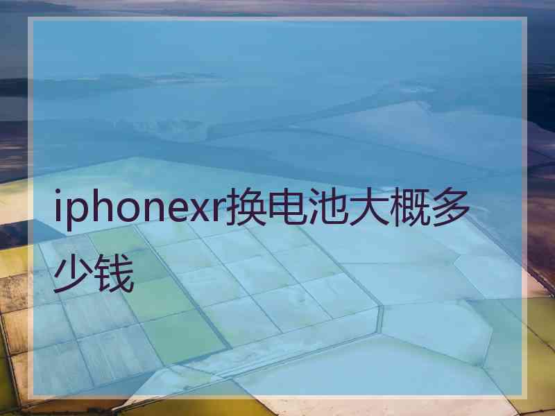 iphonexr换电池大概多少钱