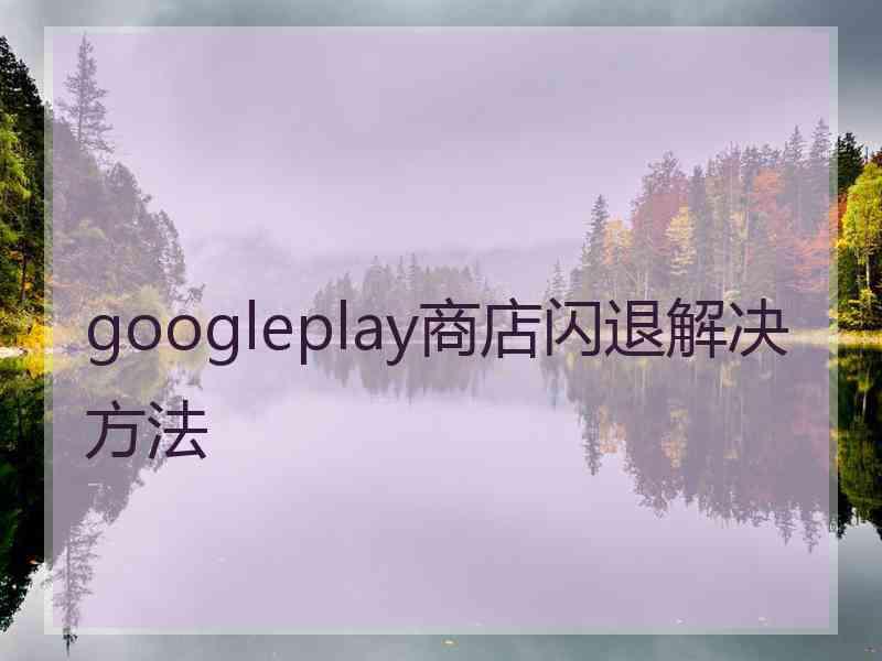 googleplay商店闪退解决方法