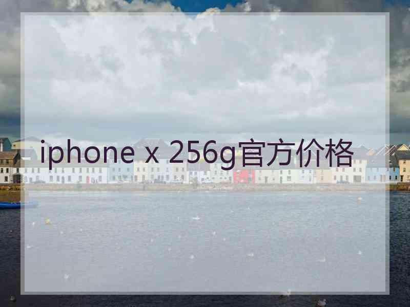 iphone x 256g官方价格