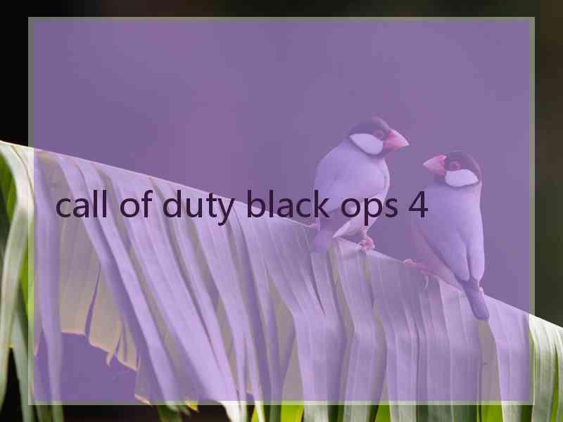 call of duty black ops 4