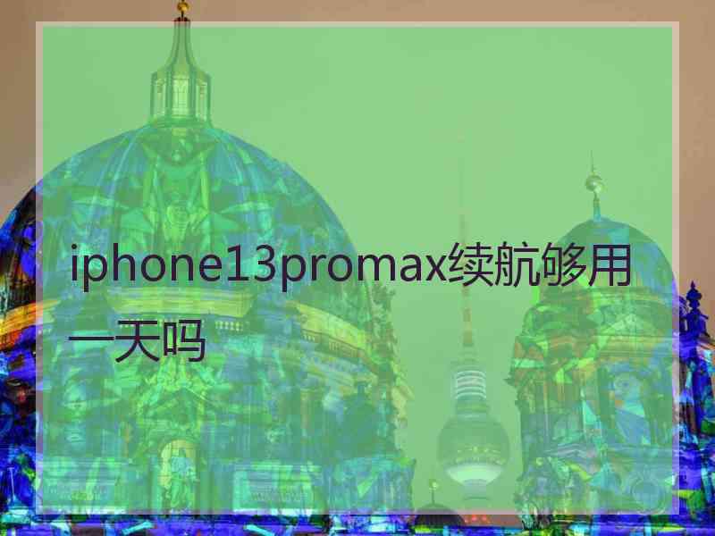 iphone13promax续航够用一天吗