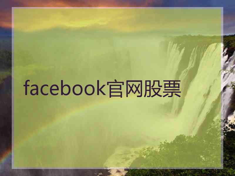 facebook官网股票