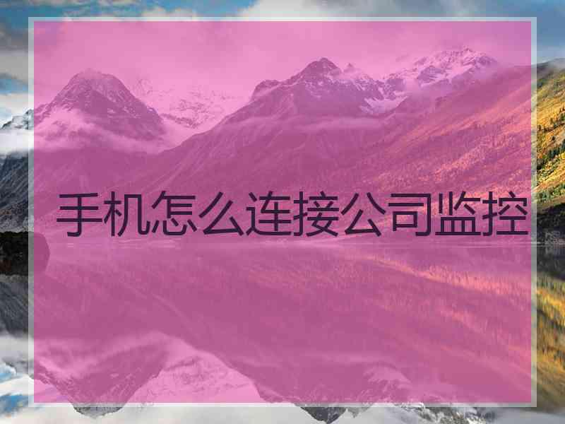 手机怎么连接公司监控