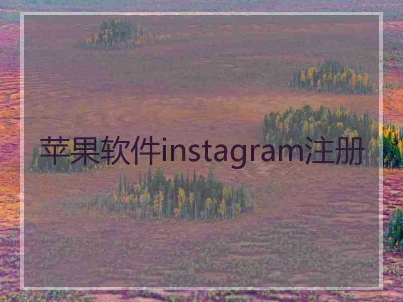 苹果软件instagram注册