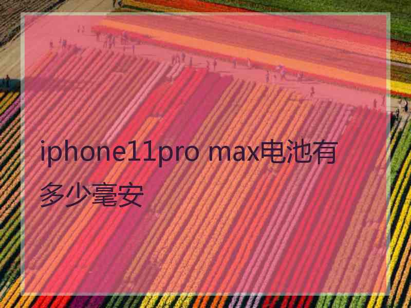 iphone11pro max电池有多少毫安