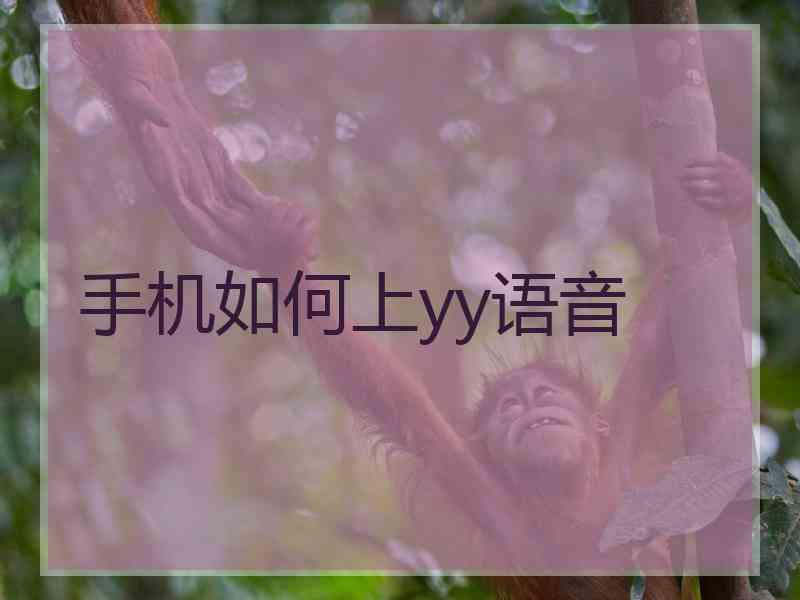 手机如何上yy语音