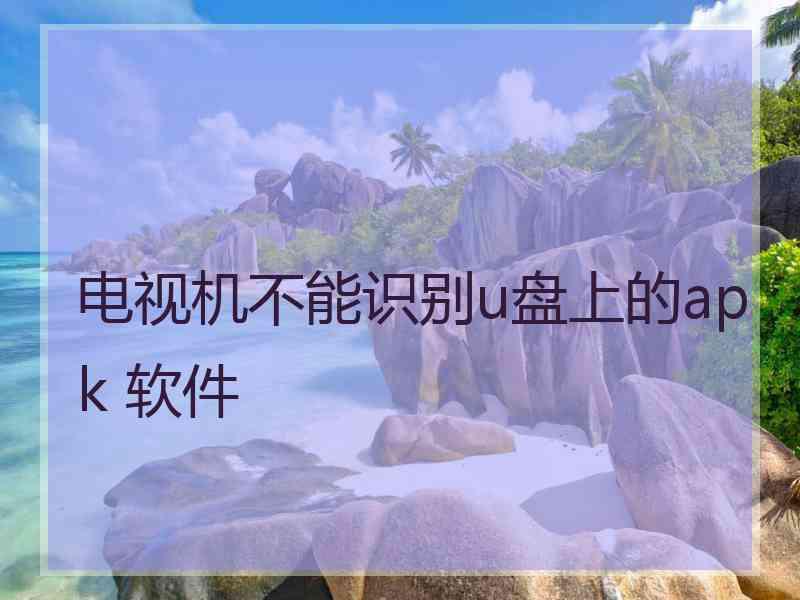 电视机不能识别u盘上的apk 软件