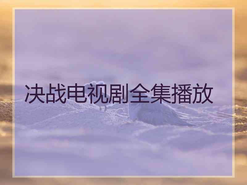 决战电视剧全集播放