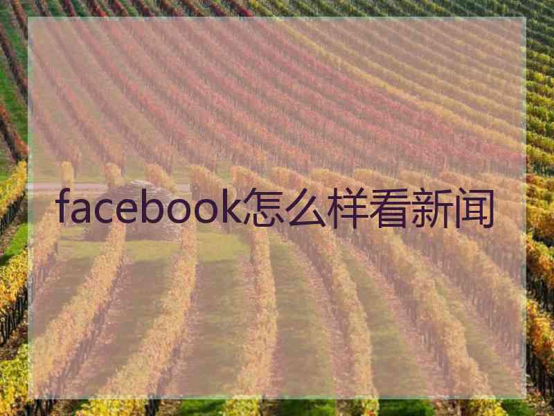 facebook怎么样看新闻