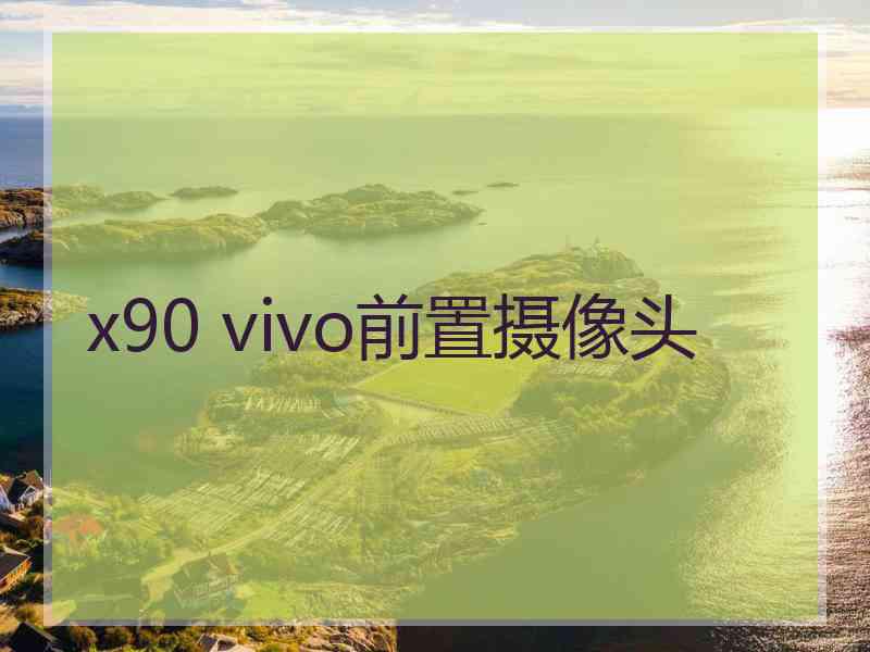 x90 vivo前置摄像头