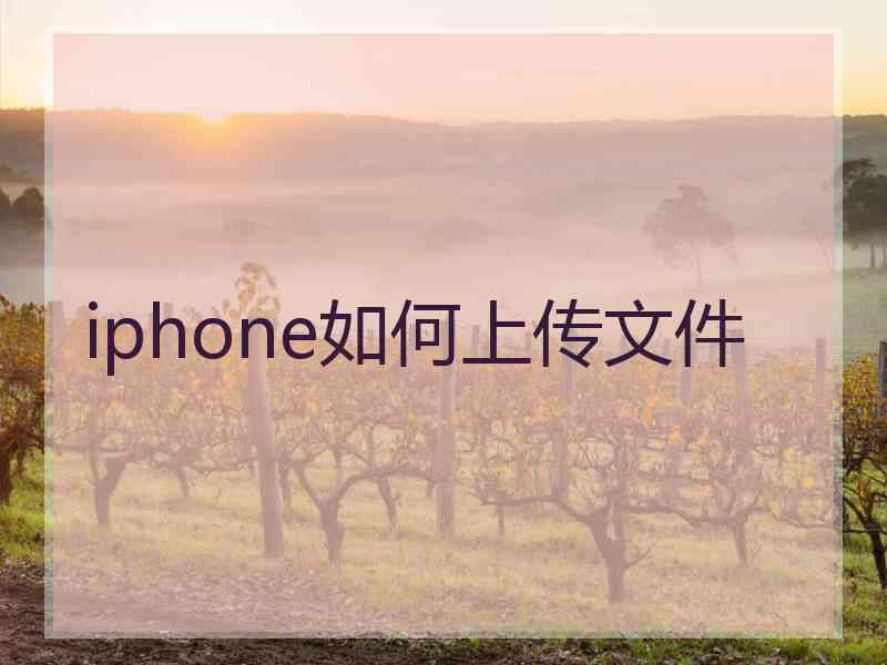 iphone如何上传文件