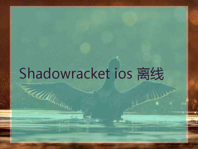 Shadowracket ios 离线