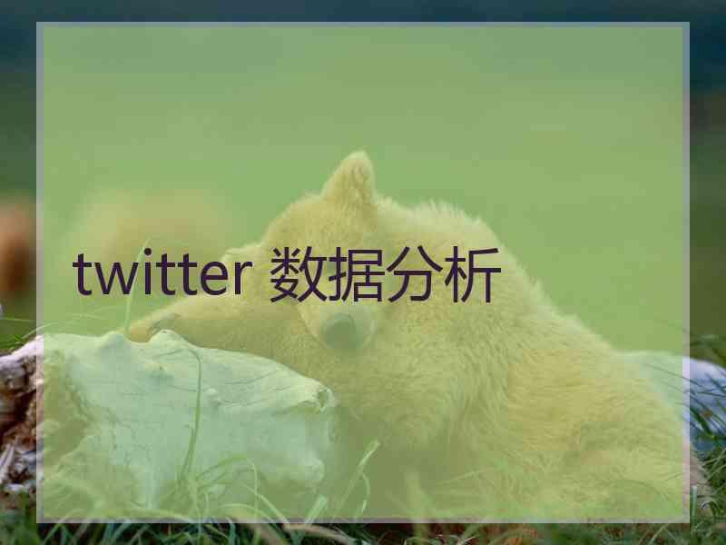 twitter 数据分析