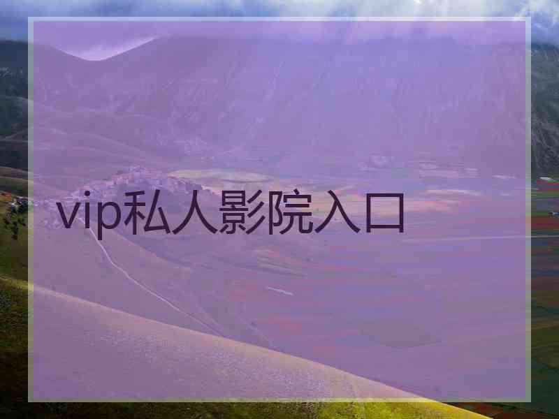 vip私人影院入口