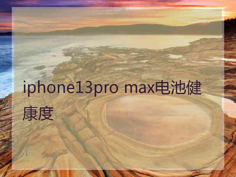 iphone13pro max电池健康度