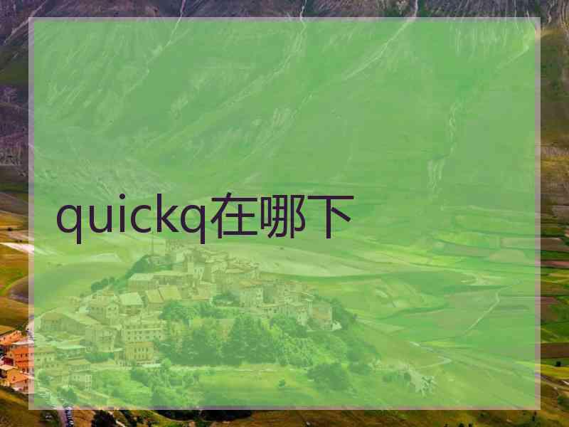 quickq在哪下