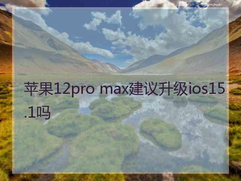 苹果12pro max建议升级ios15.1吗