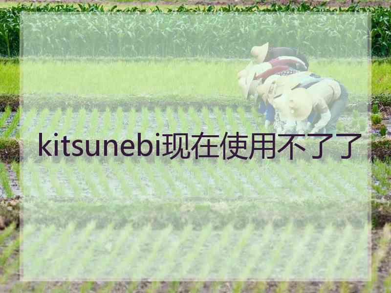 kitsunebi现在使用不了了