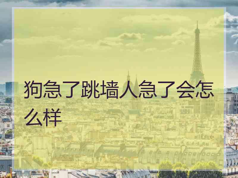 狗急了跳墙人急了会怎么样