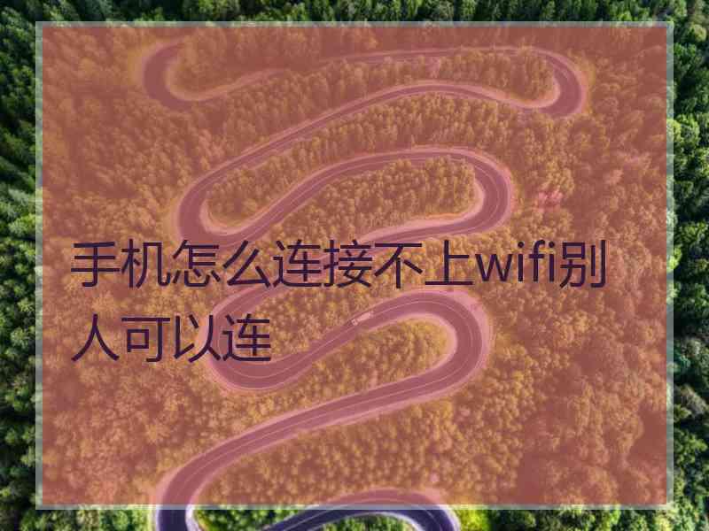 手机怎么连接不上wifi别人可以连