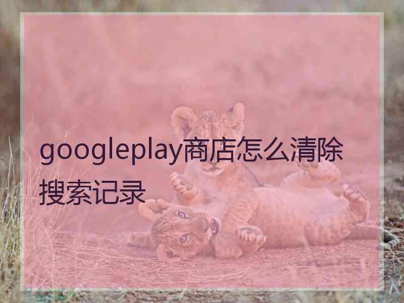 googleplay商店怎么清除搜索记录