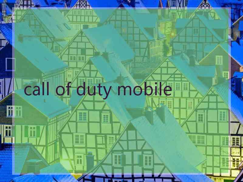 call of duty mobile