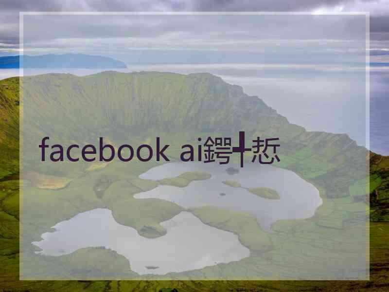 facebook ai鍔╃悊