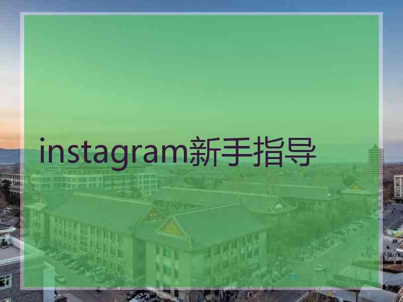 instagram新手指导