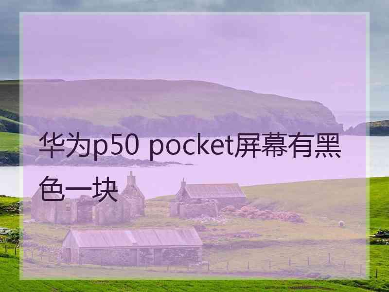 华为p50 pocket屏幕有黑色一块