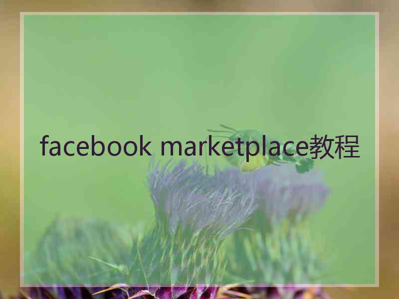 facebook marketplace教程