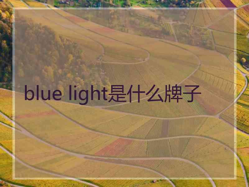 blue light是什么牌子