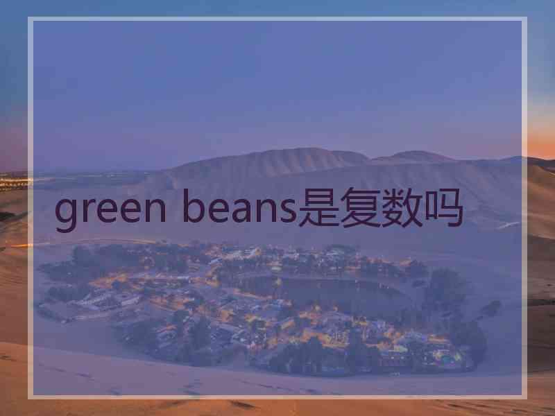 green beans是复数吗