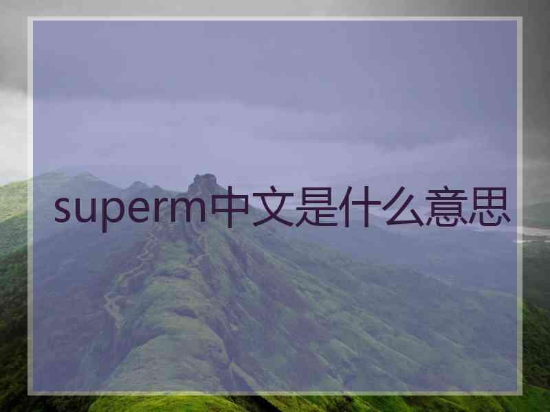 superm中文是什么意思