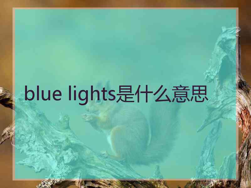 blue lights是什么意思