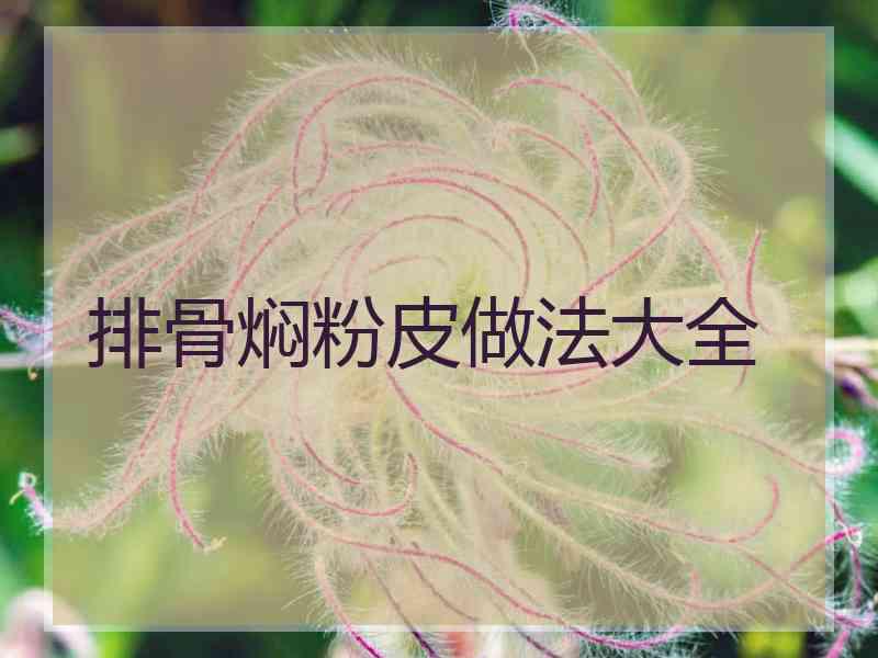 排骨焖粉皮做法大全