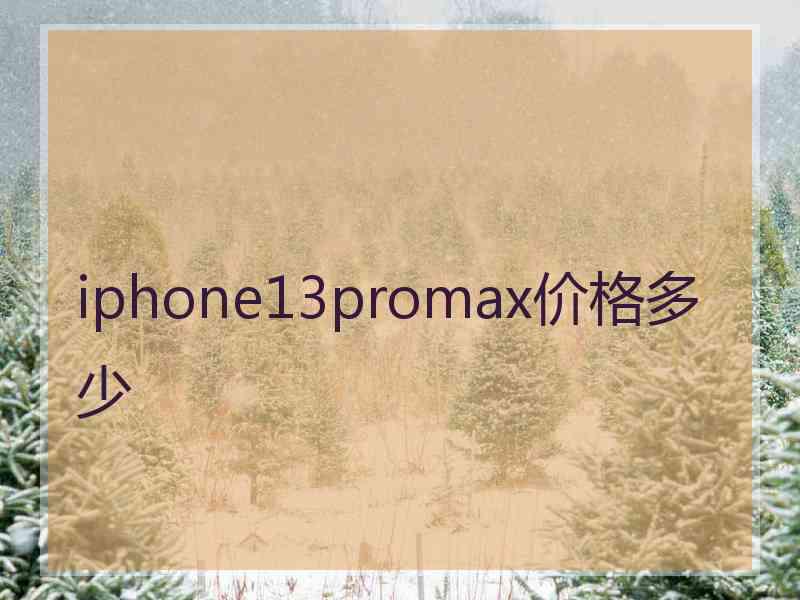 iphone13promax价格多少