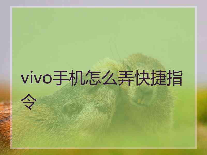 vivo手机怎么弄快捷指令