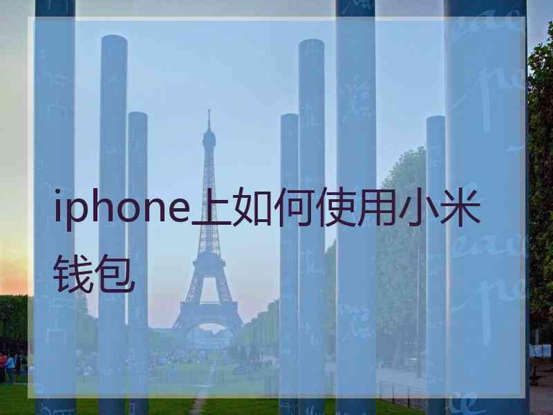 iphone上如何使用小米钱包