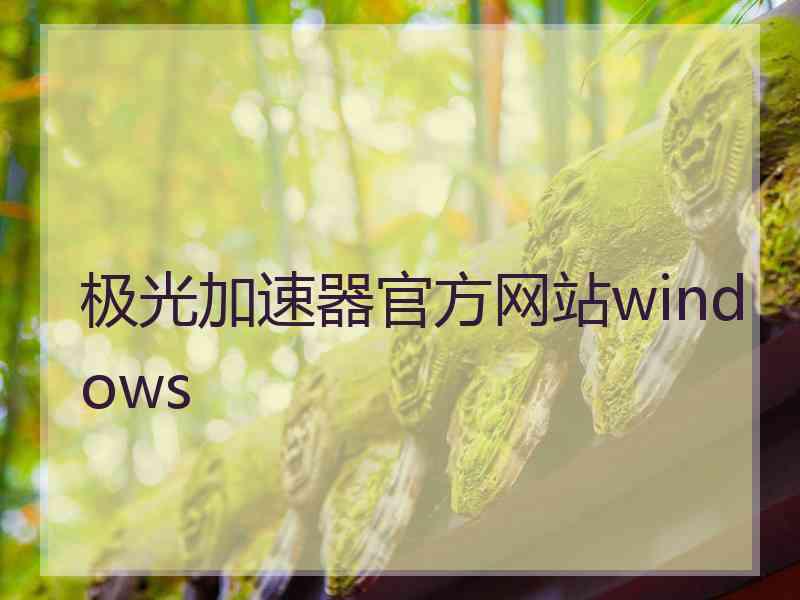 极光加速器官方网站windows