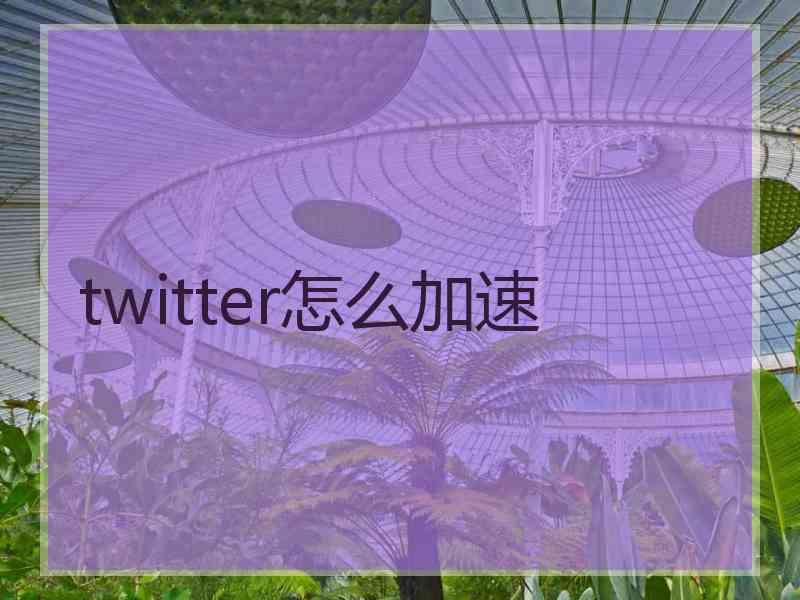 twitter怎么加速