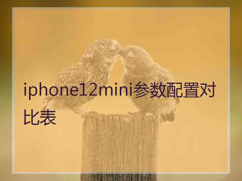 iphone12mini参数配置对比表