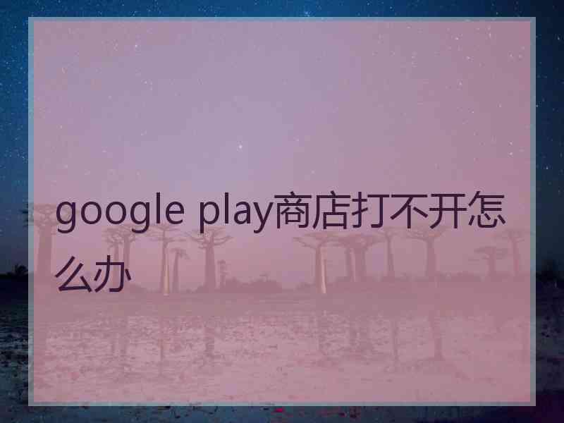 google play商店打不开怎么办