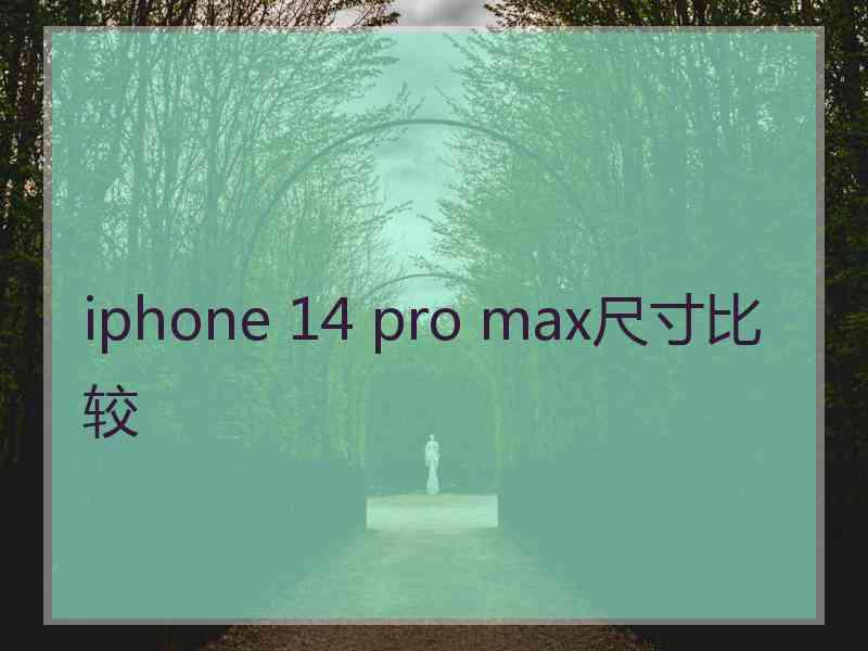 iphone 14 pro max尺寸比较