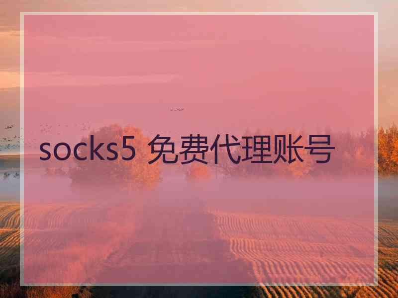 socks5 免费代理账号