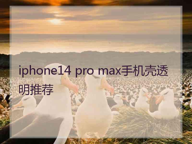 iphone14 pro max手机壳透明推荐