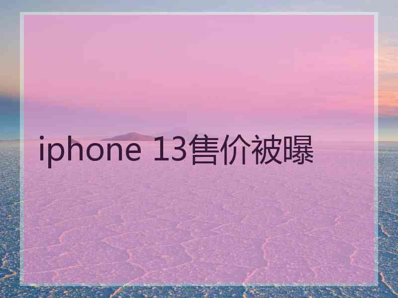 iphone 13售价被曝