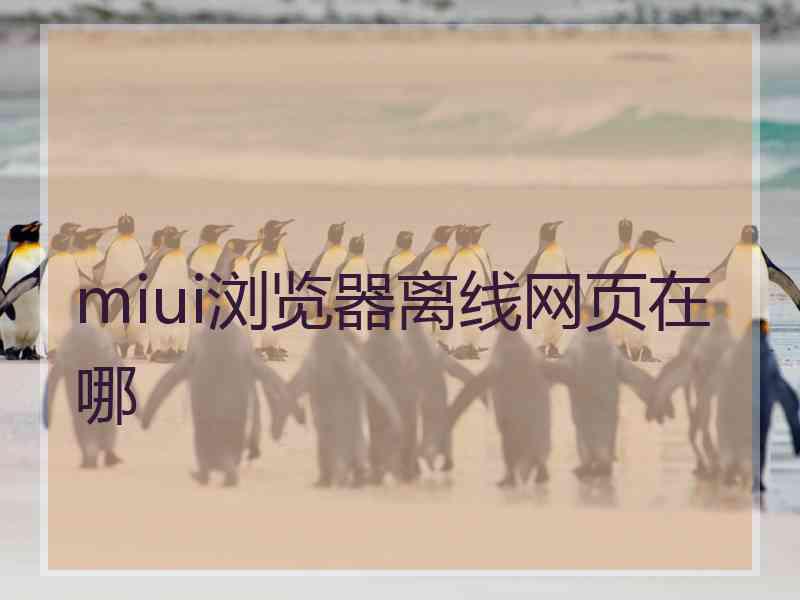 miui浏览器离线网页在哪