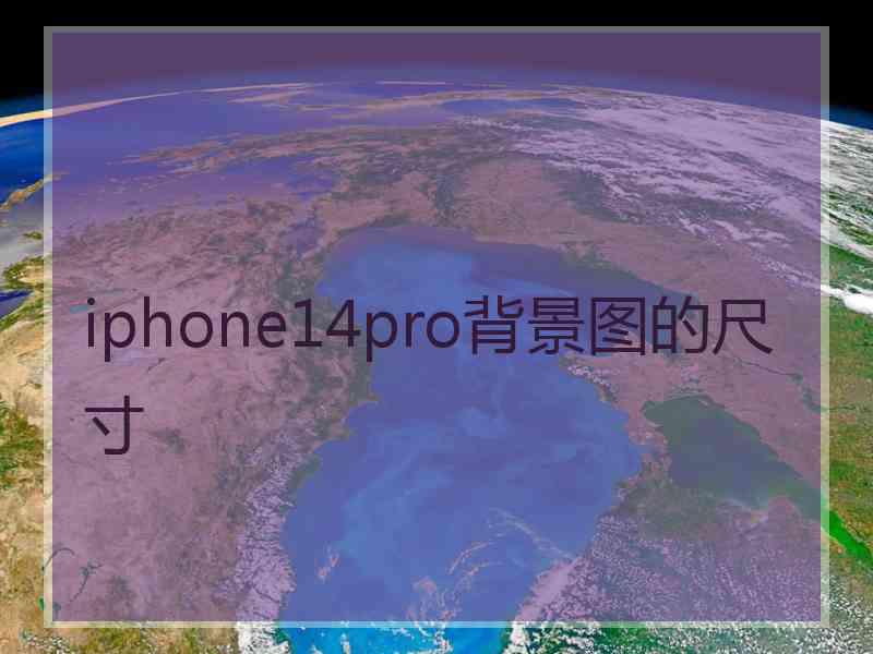 iphone14pro背景图的尺寸