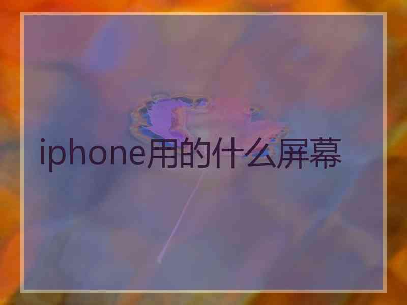 iphone用的什么屏幕